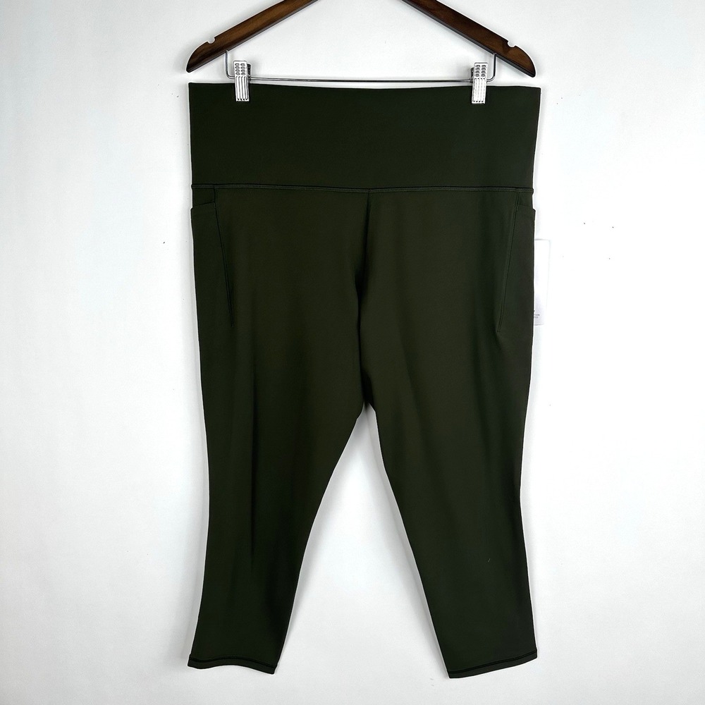 NWT Athleta Salutation Stash 7/8 Tight 2X 20W 22W Aspen Olive Pockets Breathable - Picture 6 of 11